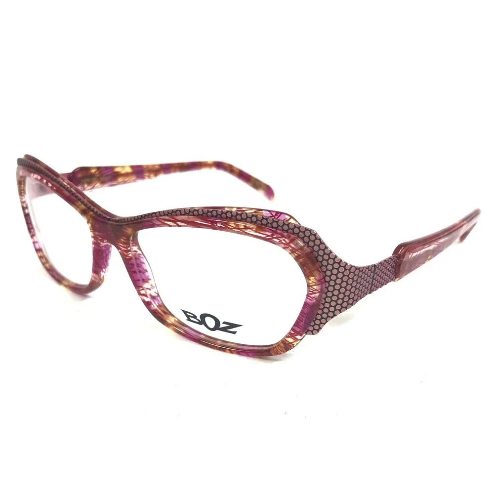 BOZ Eyeglasses Frames TIME 8171 Pink Acetate Rose Inox Violet 54.5-15.5-130